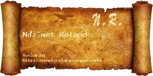 Német Roland névjegykártya